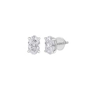 Oval Lab-Grown Diamond Stud Earrings (0.50–10.00 CTW) – 4‑Prong, IGI Certified